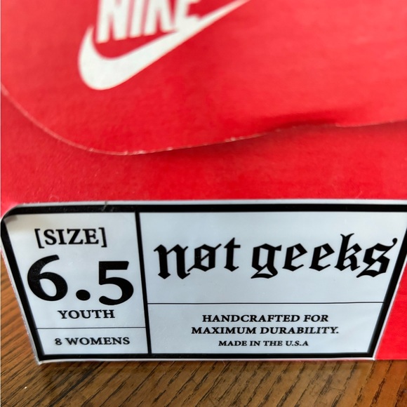 Not Geeks custom upcycled Nike x Louis Vuitton sneaker pink & white combo Size 8 - Picture 10 of 10